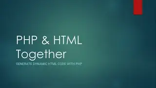 Mixing PHP and HTML together