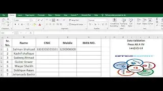 Excel Tricks-How to use Data Validation Command in Excel | Data Validation and Drop-Down Lists