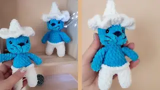 Plush Shailushai amigurumi crochet tutorial, MK of the Smurf cat.