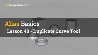 Autodesk Alias Basic Tutorials 48 - Duplicate Curve Tool