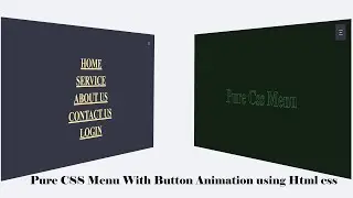 Pure CSS Menu With Button Animation using Html css