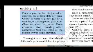 condition for combustion process , combustion and flame class 8 science NCERT in kannada& English
