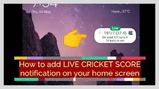 Live cricket score on android home screen