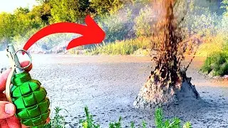 Swamp explode | Mud explosion with firecracker