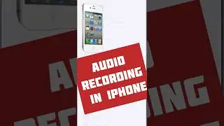 Audio Recording in iPhone #shorts #tech