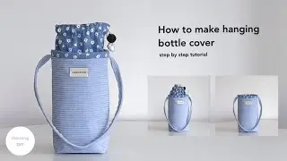 DIY hanging bottle cover | How to make a bottle cover