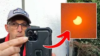 I took a photo of the solar eclipse with an iPhone