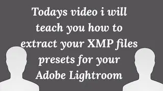 How to extract XMP Files in Adobe Lightroom