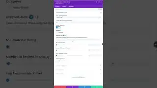 Testimonial Filter Settings (Content Tab) - Divi Testimonial Grid