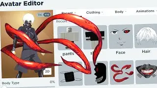 How to make Ken Kaneki Avatar in Roblox | Tokyo Ghoul Cosplay