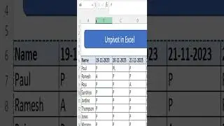 Unpivot in Excel Power Query 