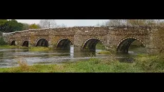 Historic 16th c bridge on 12th c footings - White Mill Bridge Sturminster Marshall Dorset England
