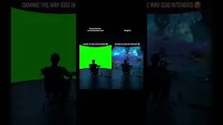 Giant Curved Gaming Monitor - Green Screen