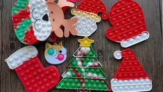 Christmas Pop It Collection 2021 - Santa, Sock, Tree, Glove, Elk, Hat Fidget Toy
