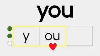 Heart Words - You - Orthographic Mapping - Multi-sensory Heart Word Practice