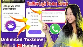 How To Create TextNow Login Account By Desktop Chrome method // 💯 How to get USA number on WhatsApp