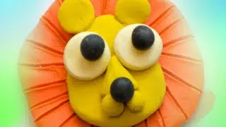 Как слепить льва из пластилина просто. Лев добрый. Clay lion.