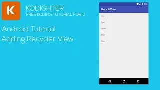 Android Studio Tutorial - Adding RecyclerView