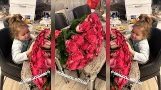 Бородина Теона получила шикарный букет роз и подарок на свой День рождения