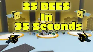 😱 25 BEES IN 35 SECONDS! | Roblox Bee Swarm Simulator #shorts