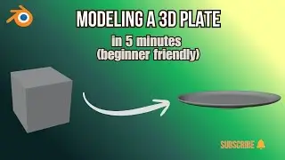 Easy 3D modeling Plate in Blender | Beginner Modeling Tutorial 