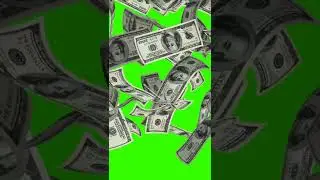 Falling money green screen no copyright 