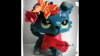 Timelapse Custom chien Colley papillon fleuri  Petshop LPS personnalisé ʘ‿ʘ