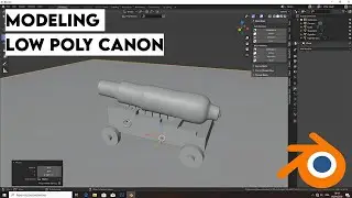 modeling low poly canon in blender|blender tutorial