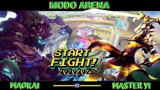 MAOKAI e MASTER YI - MODO ARENA 2v2v2v2