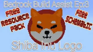 Bedrock build Assist Ep:3 Shiba Inu Logo resource pack & schematic! #minecraft #shiba #SHIBARMY