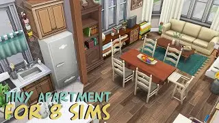 TINY APARTMENT FOR 8 SIMS 💛 | The Sims 4: Apartment Renovation Speed Build