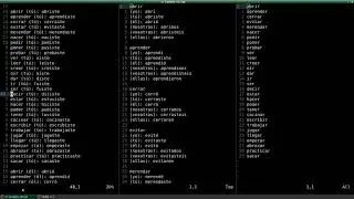 Using a Bash while read loop to sort Spanish verbs