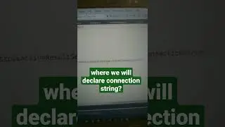 Database connection string defined? 