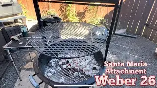 Seasoning of New Santa Maria attachment | Weber 26 | Gabbys Grills