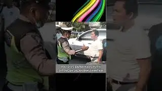 polisi vs pengendara mobil
