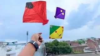 Red Manjha Testing With Red Kite | Kite Cutting | Kite fight | Kite 🪁
