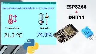 Monitor de temperatura e umidade com ESP8266 e interface gráfica em python