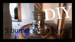 Man builds ultra pure lamp oil space heater.