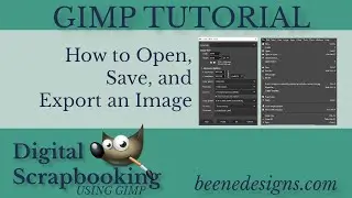 How to open and save an image using GIMP