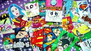 Бумажные сюрпризы персонажи DC / Скрепыши 2 / Among us/ Идеи для срисовки