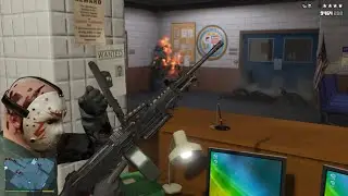 GTA 5 - Vinewood Police Station Massacre + Six Star Escape
