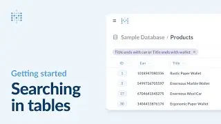 Searching in tables | Metabase tutorial