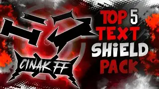 Top 5 rare  text shield pack | how to add text shield tutorial | malayalam | cinak ff