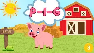 PRESCHOOL - ENGLISH WORDS for TODDLERS (3-letter Words) 😺 | ENGLISH Vocabulary WORDS for 3-year olds