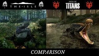 The Isle - DEINOSUCHUS | Path Of Titans - SARCOSUCHUS | Side By Side Comparison
