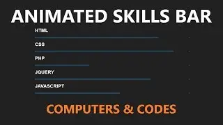 Animated skills bar using HTML & CSS | Computer Conversation