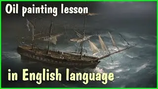 Painting lesson Sailboat in storm (Full)