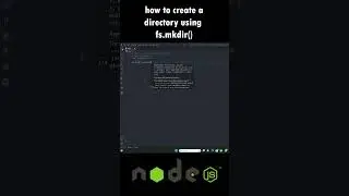 How to create a directory using fs.mkdir() #node #nodejsdeveloper #nodejs #nodejsdevelopment