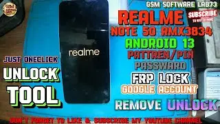 Realme Note50  Reset Lock & FRP Unlock Tool|Android 13|Realme Note 50 RMX-3834 Google Account Unlock