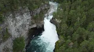 Norway Nature 4k HD - Hidden waterfall in Rauma River - DJI Fly 2 Mini